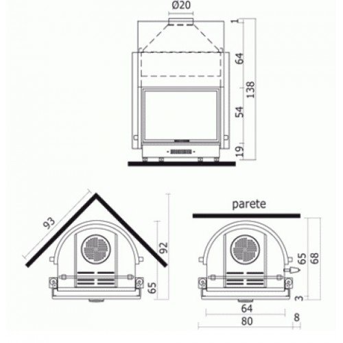 Каминная топка Edilkamin Acquatondo 22 Plus