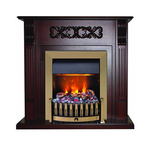 Портал Venice (классика Opti-Myst и Optiflame) махагон коричневый антик