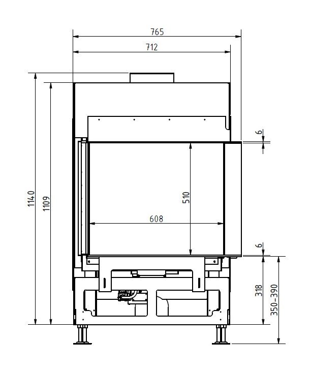 Каминная топка газовая Schmid Ekko G R 67 51