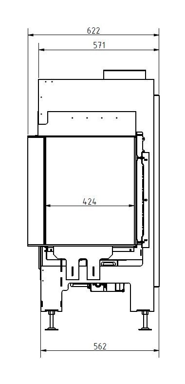 Каминная топка газовая Schmid Ekko G R 67 51