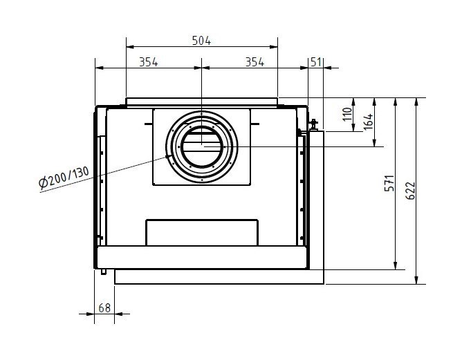 Каминная топка газовая Schmid Ekko G R 67 51