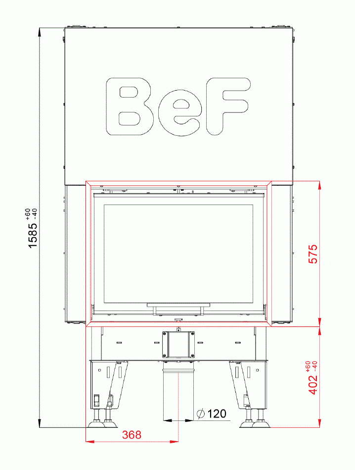 Каминная топка BeF Feel V 7