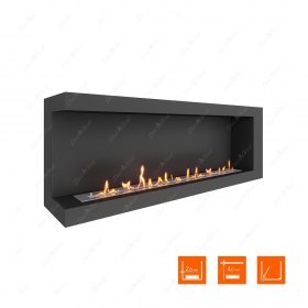 Биокамин угловой SteelHeat ONE 1500 левый (Стандарт)