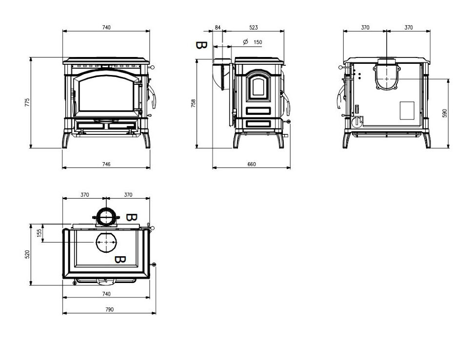 Чугунная печь камин La Nordica Isotta Evo (Нордика Изотта)