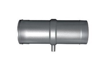 Труба L250 D100 горизонтальная со штуцером для отвода конденсата, AISI 304 (Вулкан)