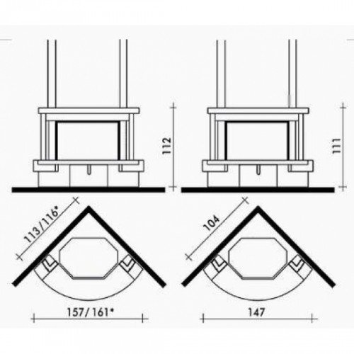 Каминная облицовка EdilKamin Elios medio