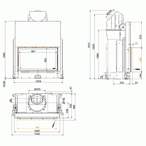 Каминная топка Brunner Stil-kamine 53/88