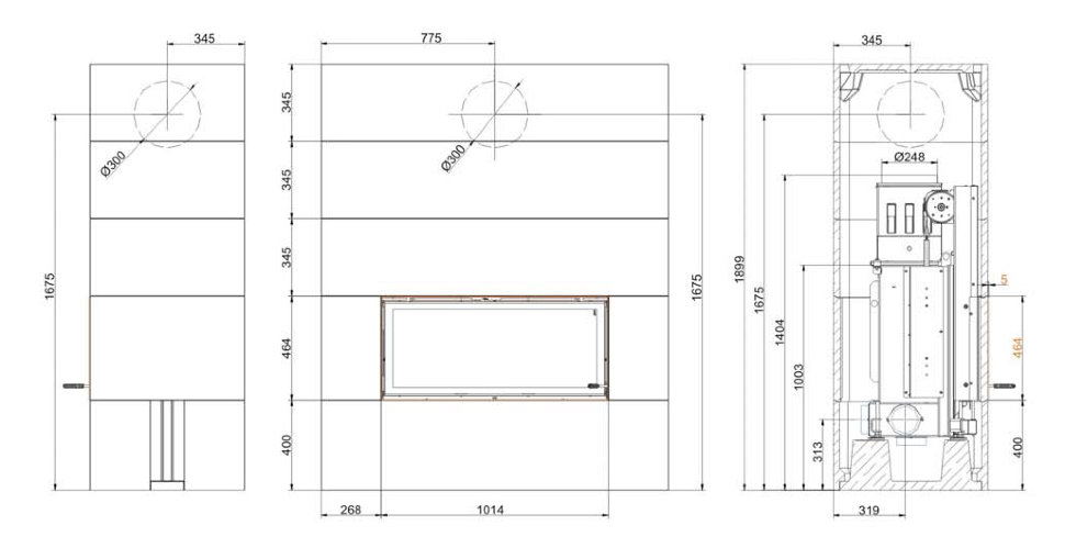 Камин Brunner BSK AK 06 Top-mount boiler