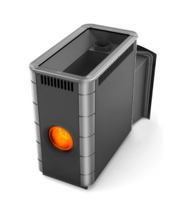 Дровяная печь для бани TMF Аврора XXL Inox Витра Иллюминатор антрацит НВ