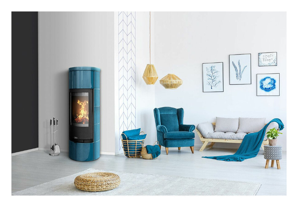 Кафельная печь-камин ABX Kastilie