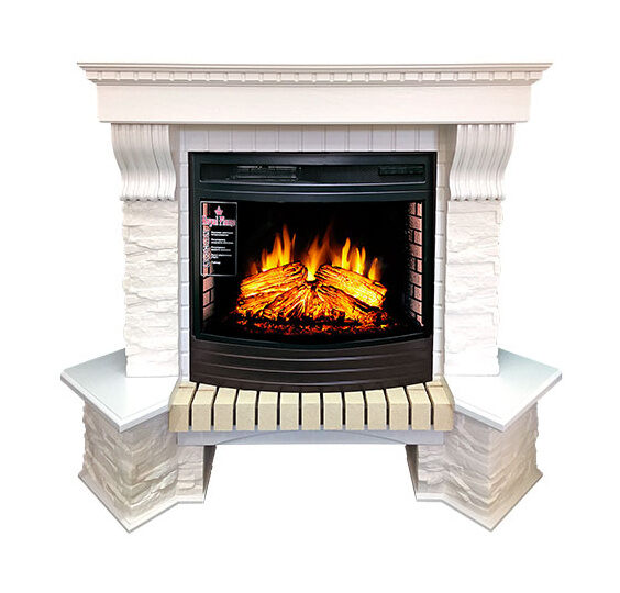 Портал Pierre Luxe угл сланец белый под очаг Dioramic 25 FX