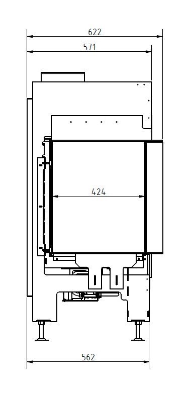 Каминная топка газовая Schmid Ekko G L 67 51