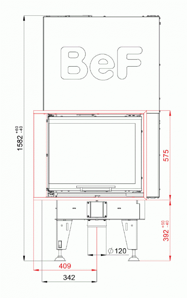 Каминная топка BeF Feel V 7 CP/CL