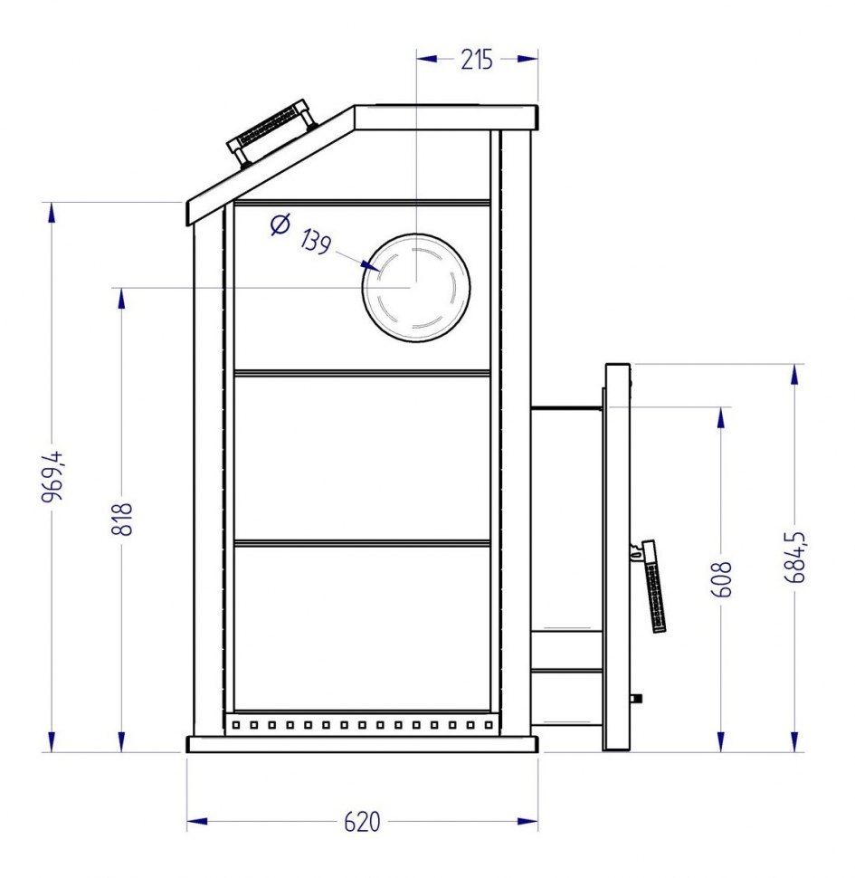 Дровяная печь для бани Klover KLV RT P 35 T (талькомагнезит) комплект