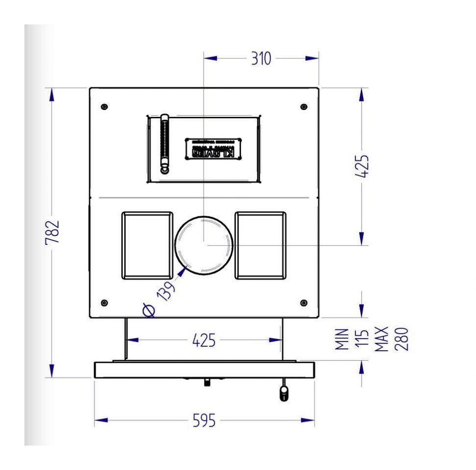 Дровяная печь для бани Klover KLV RT P 35 T (талькомагнезит) комплект