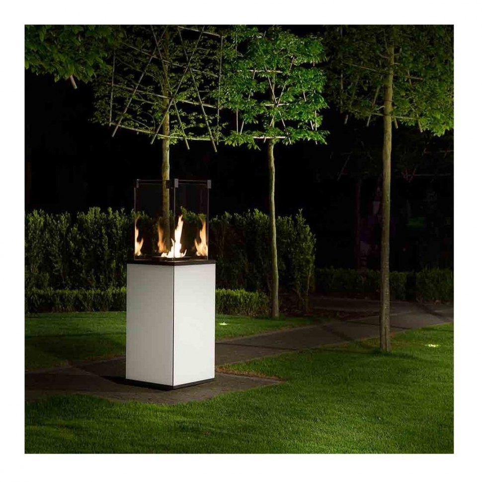 Газовый нагреватель Kratki PATIO B (белое стекло) с пультом ДУ