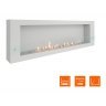 Биокамин SteelHeat WALL LONG 1800 белый (Стекло)