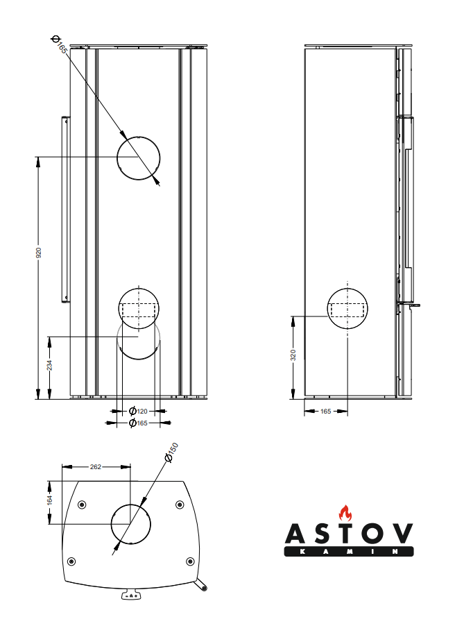 Печь-камин Астов F 451 L