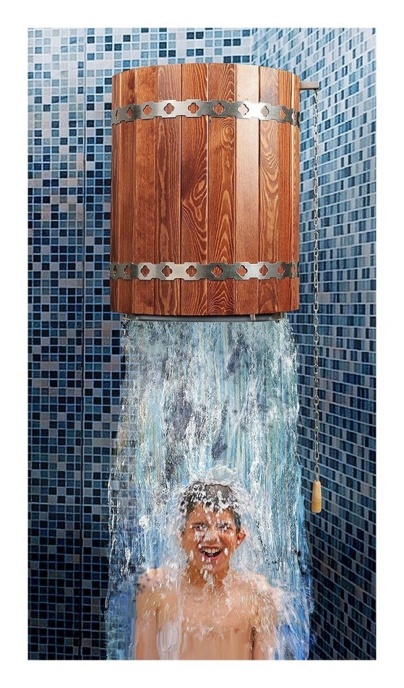 Обливное устройство Ливень МИНИ с деревянным обрамлением