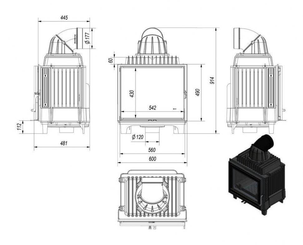 Каминная топка Kratki FRANEK 10