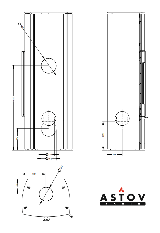 Печь-камин Астов F 451 XL