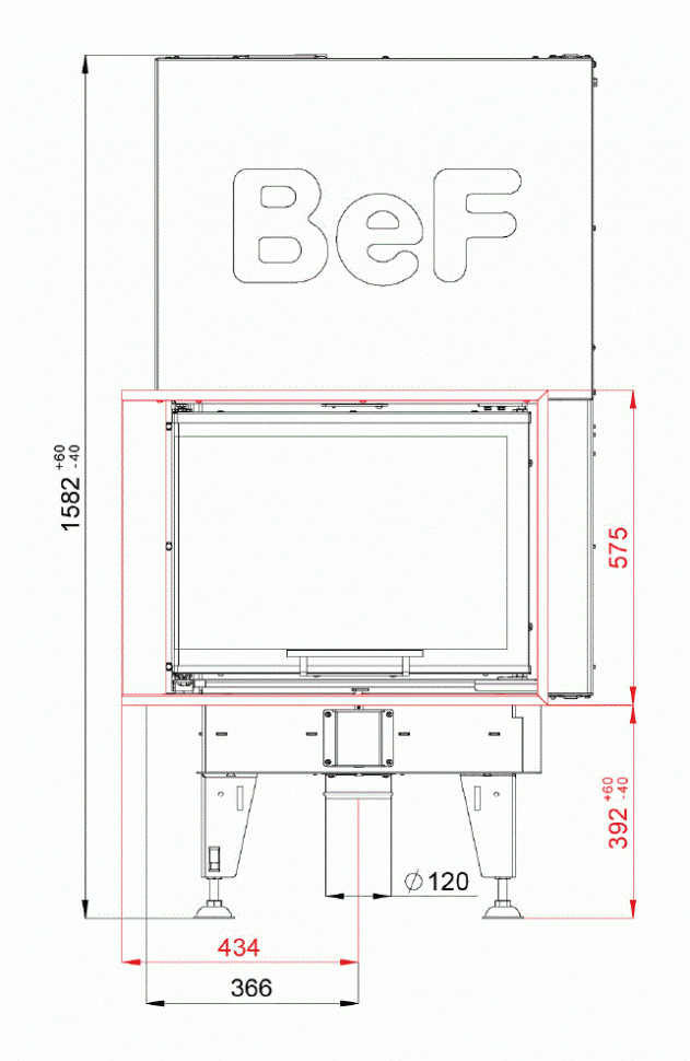 Каминная топка BeF Feel V 8 CP/CL