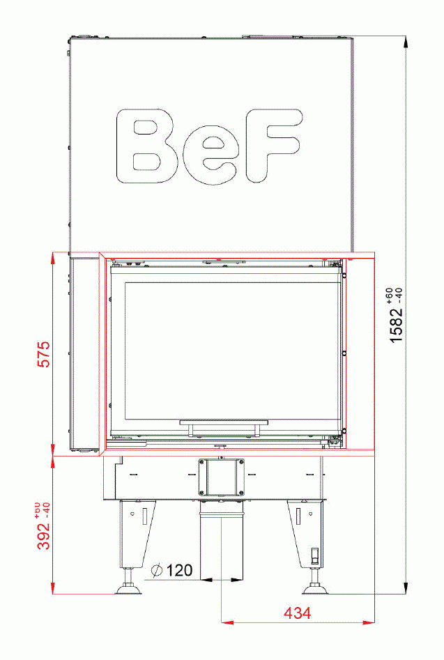 Каминная топка BeF Feel V 8 CP/CL