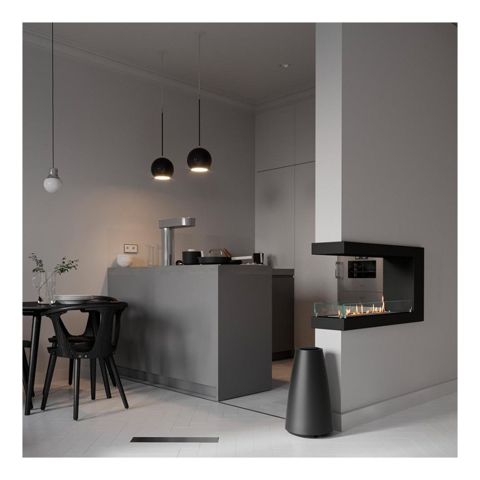 Биокамин торцевой SteelHeat ONE 1000 (Стекло)