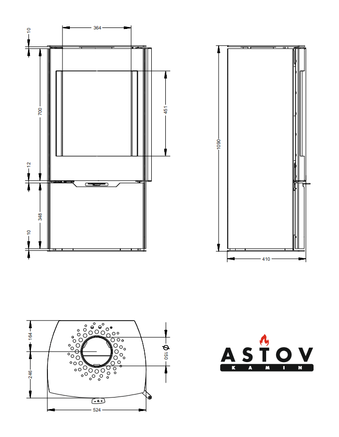 Печь-камин Астов F 451