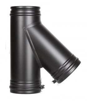 Тройник 45 градусов Schiedel Permeter 50 черный, D 200/300 мм