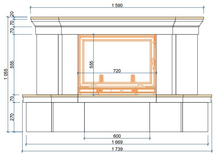 Каминная облицовка Sunhill Riga