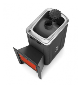 Дровяная печь для бани TMF Ангара 2012 Carbon Витра ЗК ТО антрацит