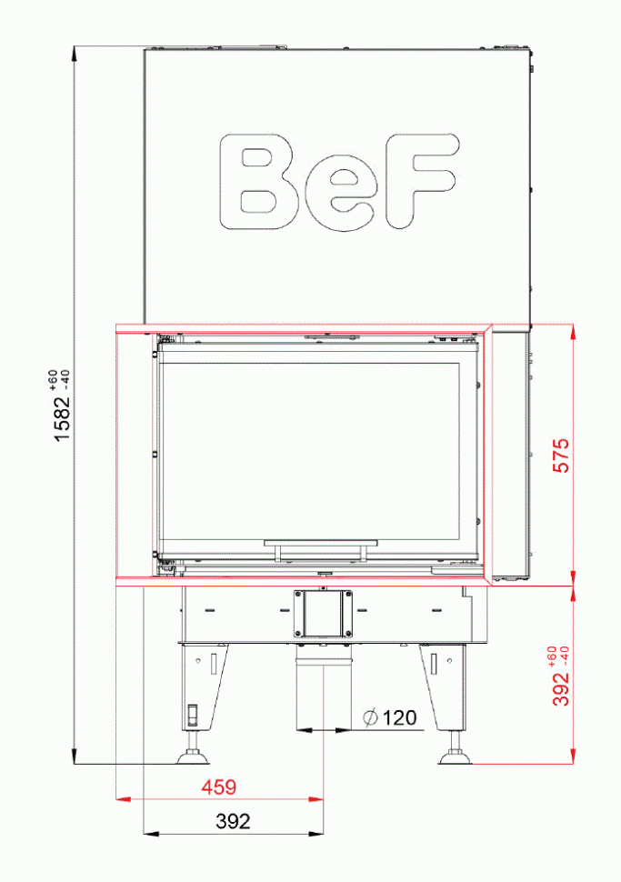 Каминная топка BeF Feel V 9 CP/CL