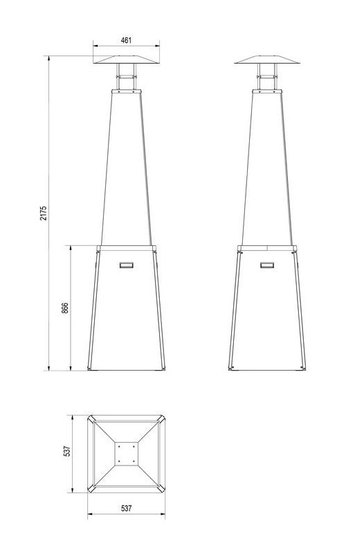 Газовый нагреватель Kratki UMBRELLA B/S (белый)