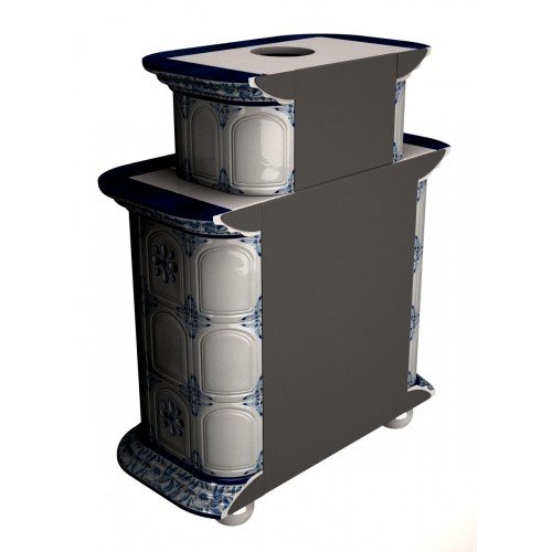 Каминная облицовка КимрПечь Прованс пристенная двухъярусная Дельфт