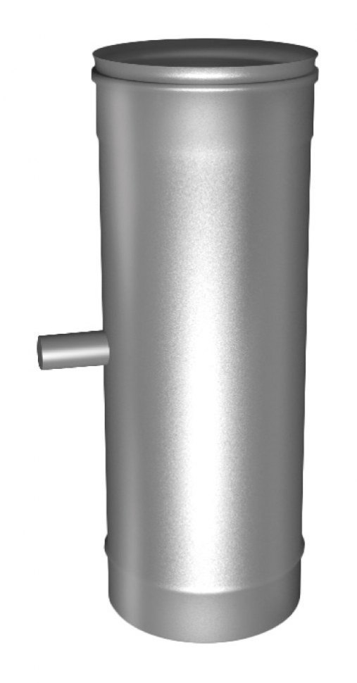 Труба L250 D115 вертикальная со штуцером для отвода конденсата, AISI 304 (Вулкан)