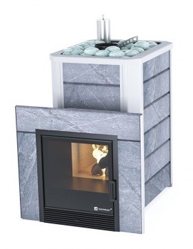 Банная печь ИзиСтим Ялта 15 в камне Талькохлорит