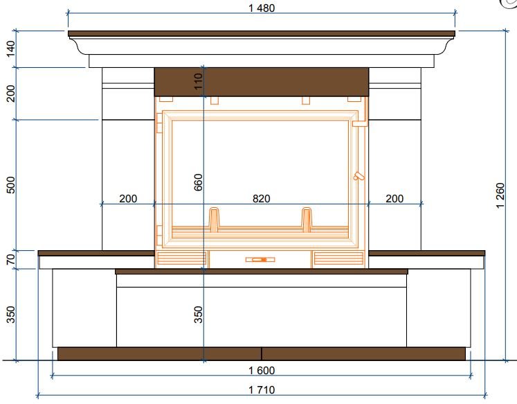 Каминная облицовка Sunhill Audrus