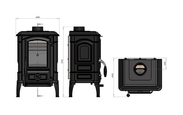 Чугунная печь Guca ARINA (низкая)