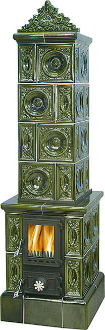 Кафельная печь-камин ABX Valdek (вставка Стальная)