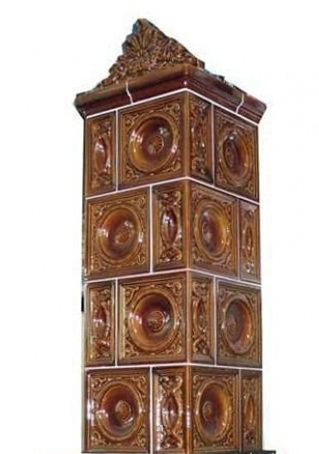 Кафельная печь-камин ABX Valdek (вставка Стальная)