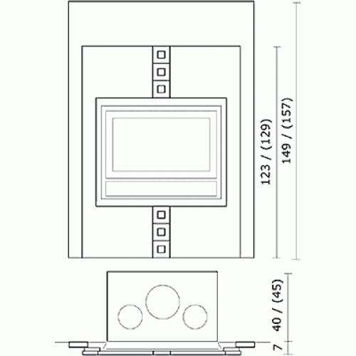Каминная облицовка EdilKamin Incas, под Pellinsert 54, Inpellet 54, Luce 54, Luce Plus 54, Deco, Riga
