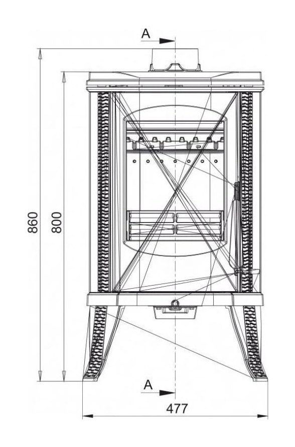 Чугунная печь Guca ELIPTIKO