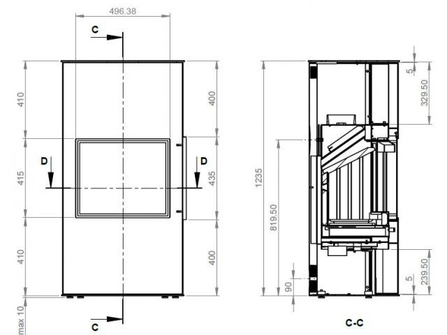Печь-камин Ember Гордана 480 L