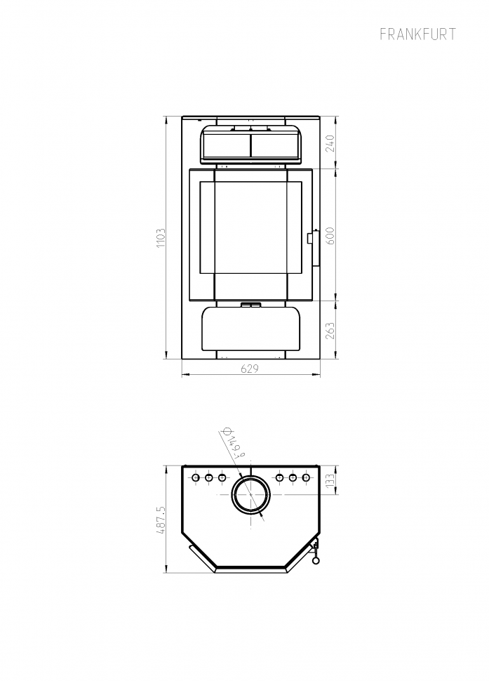 Печь-камин Thorma FRANKFURT