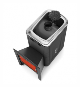 Дровяная печь для бани TMF Ангара 2012 Inox Витра ЗК ТО антрацит