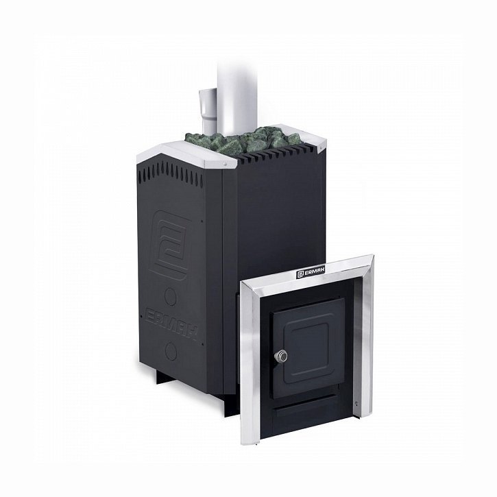 Дровяная печь для бани Ермак 16 Стандарт (Сталь) с парообразователем