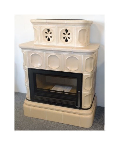 Кафельная печь-камин ABX Karelie (кафельный цоколь) (с водным контуром 10 кВт)