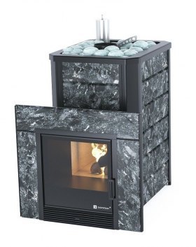Банная печь ИзиСтим Ялта 15 в камне Пироксенит