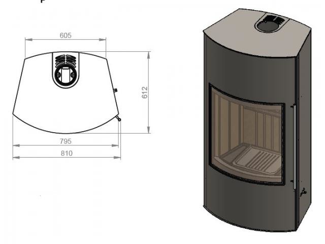 Печь-камин Ember Гордана 480 L+